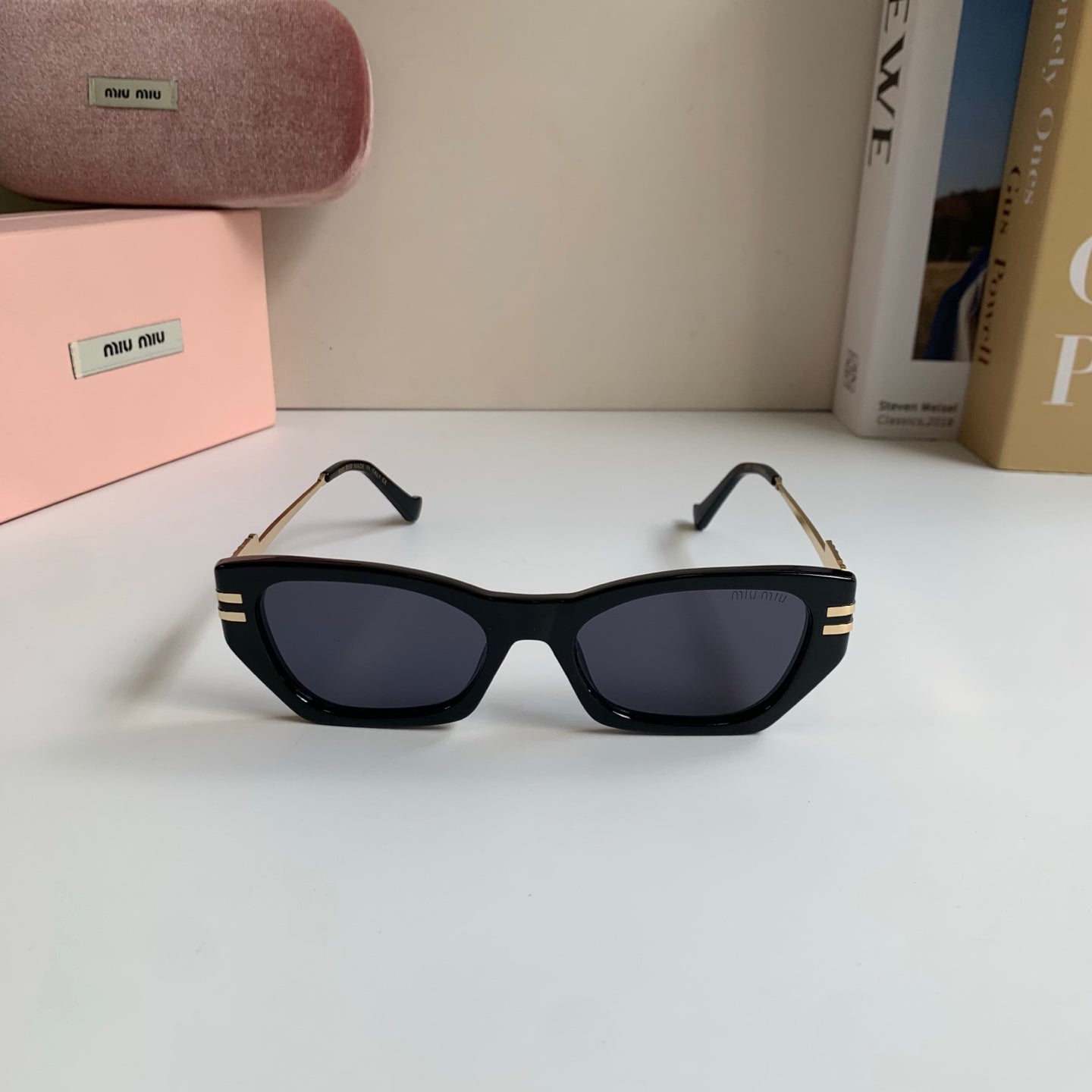 Miu Miu Cat-Eye Silver Lens Sunglasses for Men & Women - detail image 5