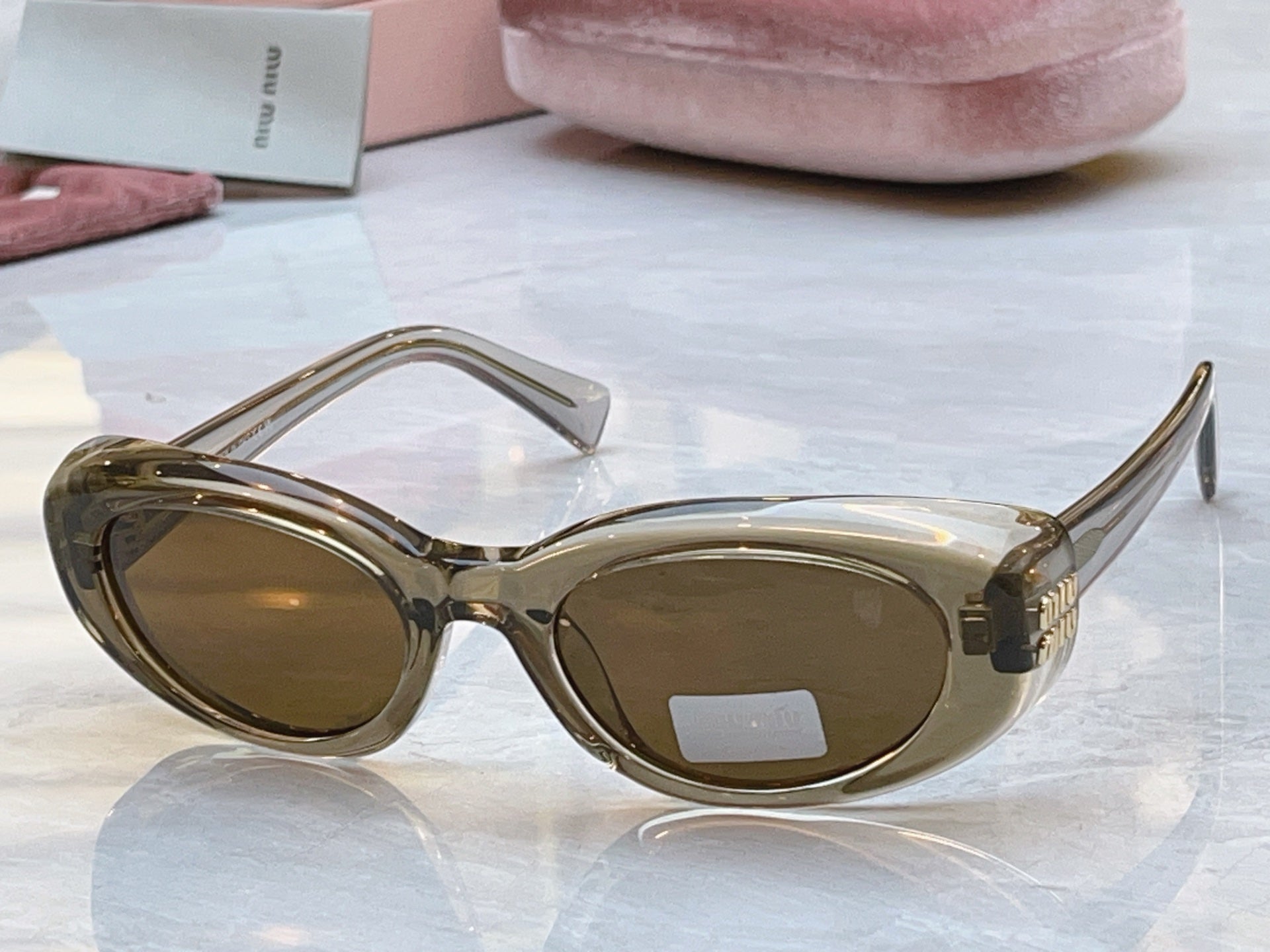 Miu Miu B09S Fashion Brown Lens Sunglasses for Men & Women - detail image 2