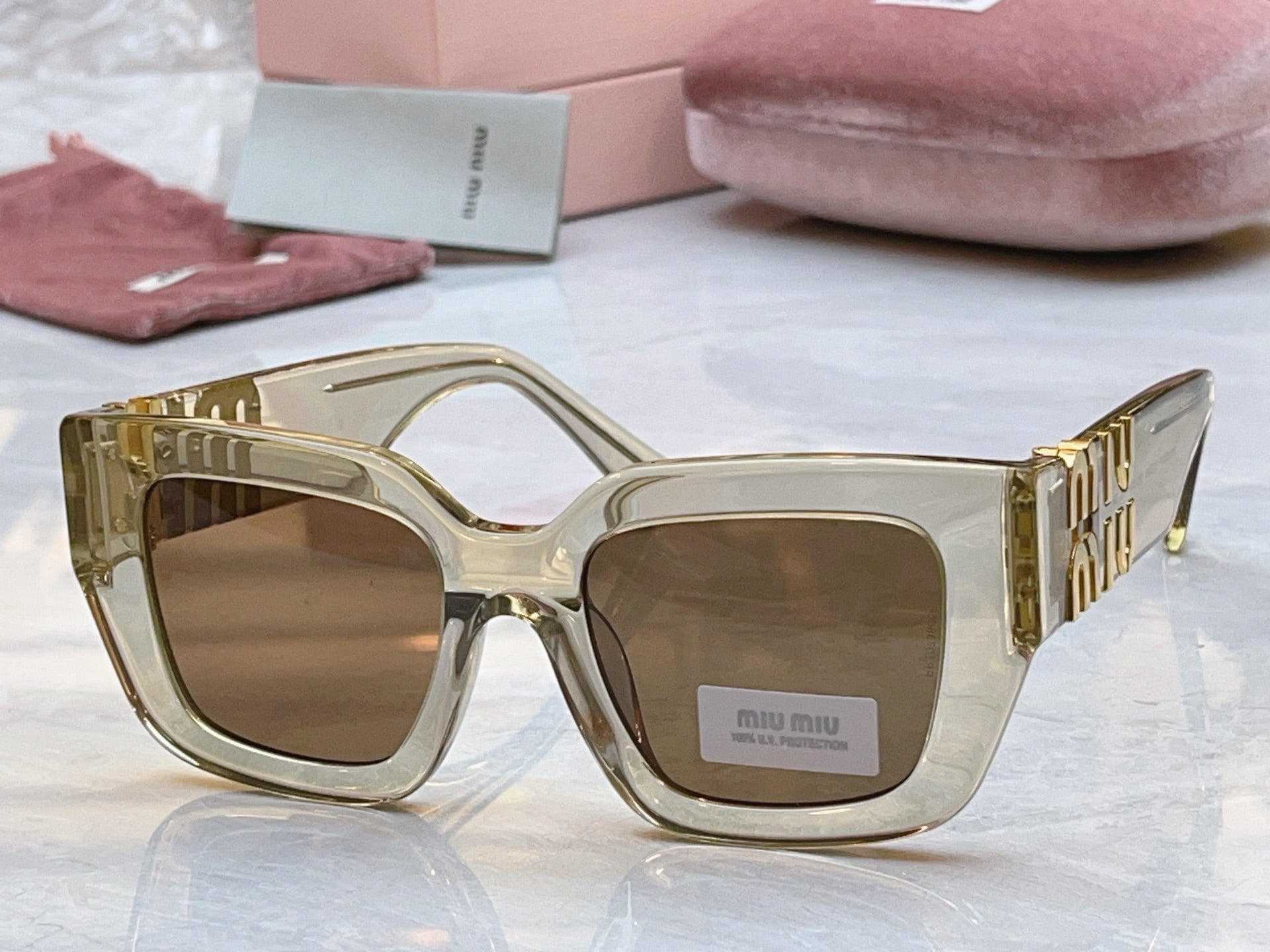 Miu Miu B05-F Fashion Black Lens Sunglasses for Men & Women - detail image 6