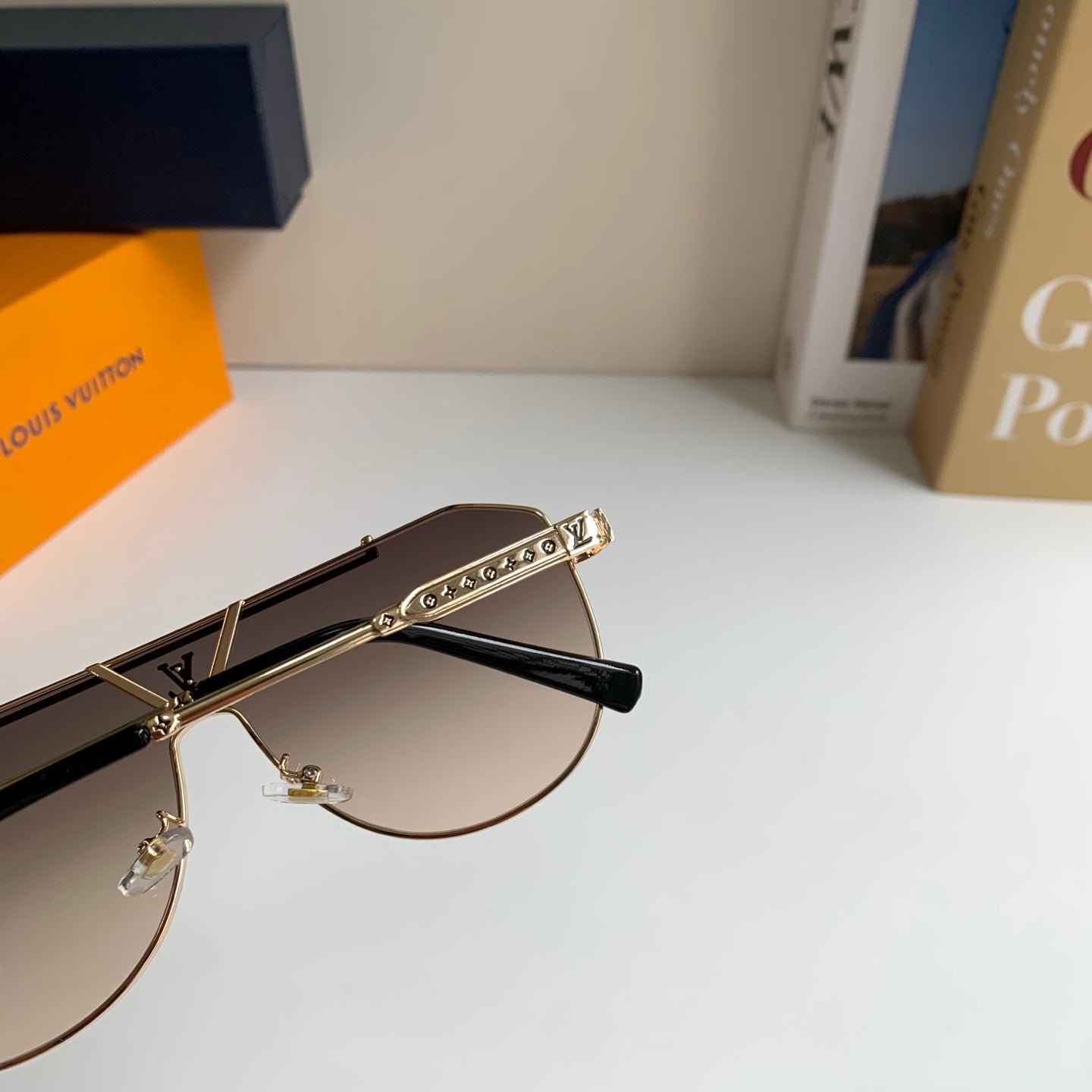 Louis Vuitton Metal Square Silver Lens Sunglasses for Men & Women - 414881 - detail image 10