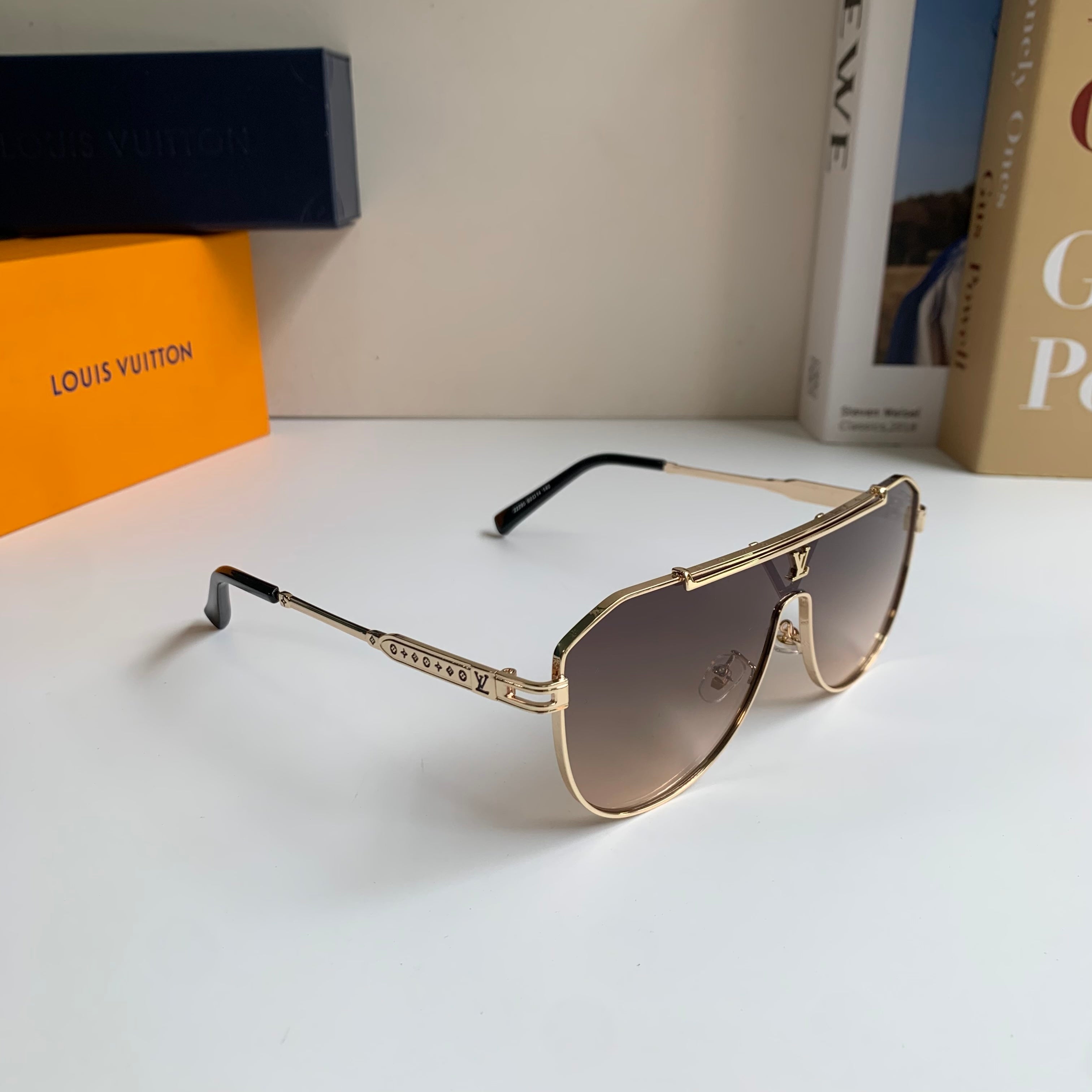 Louis Vuitton Metal Square Silver Lens Sunglasses for Men & Women - 414881