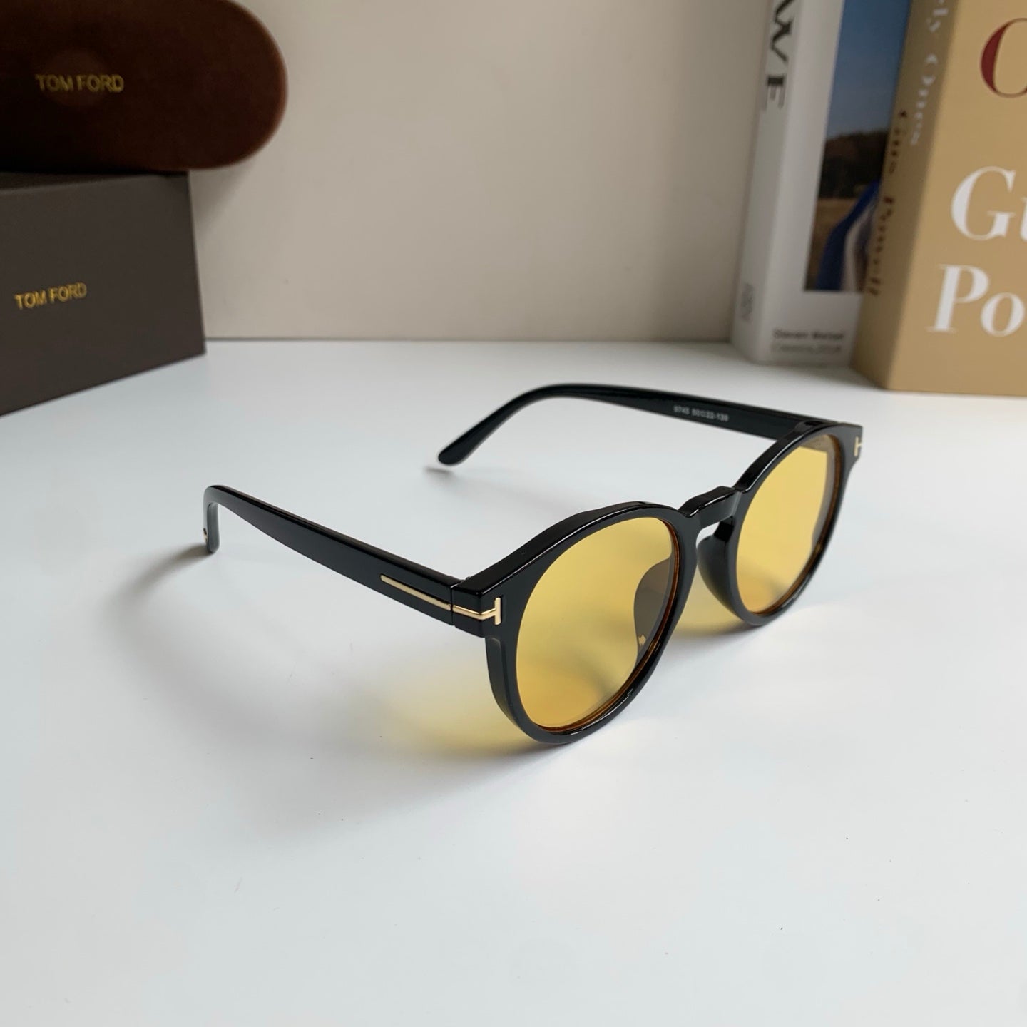Tom Ford Fashion Gold Lens Sunglasses for Men & Women - 432880