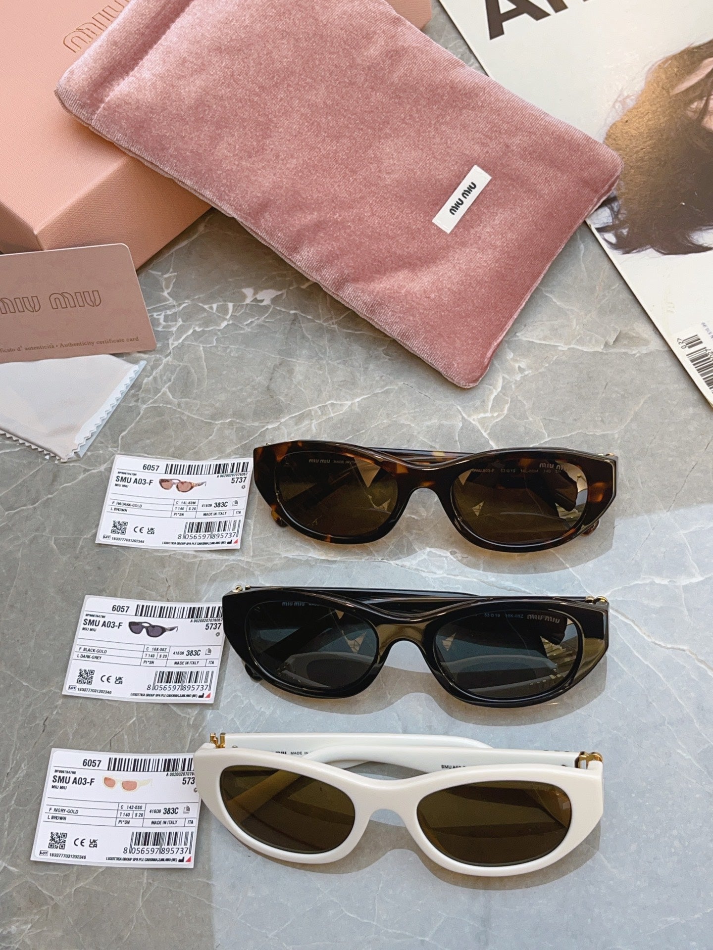 Miu Miu A03-F Fashion Brown Lens Sunglasses for Men & Women - detail image 9