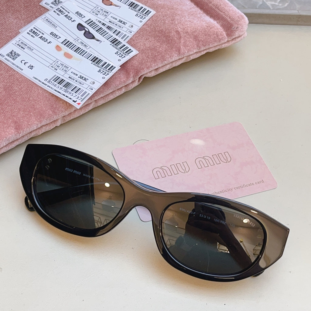 Miu Miu A03-F Fashion Black Lens Sunglasses for Men & Women - detail image 3