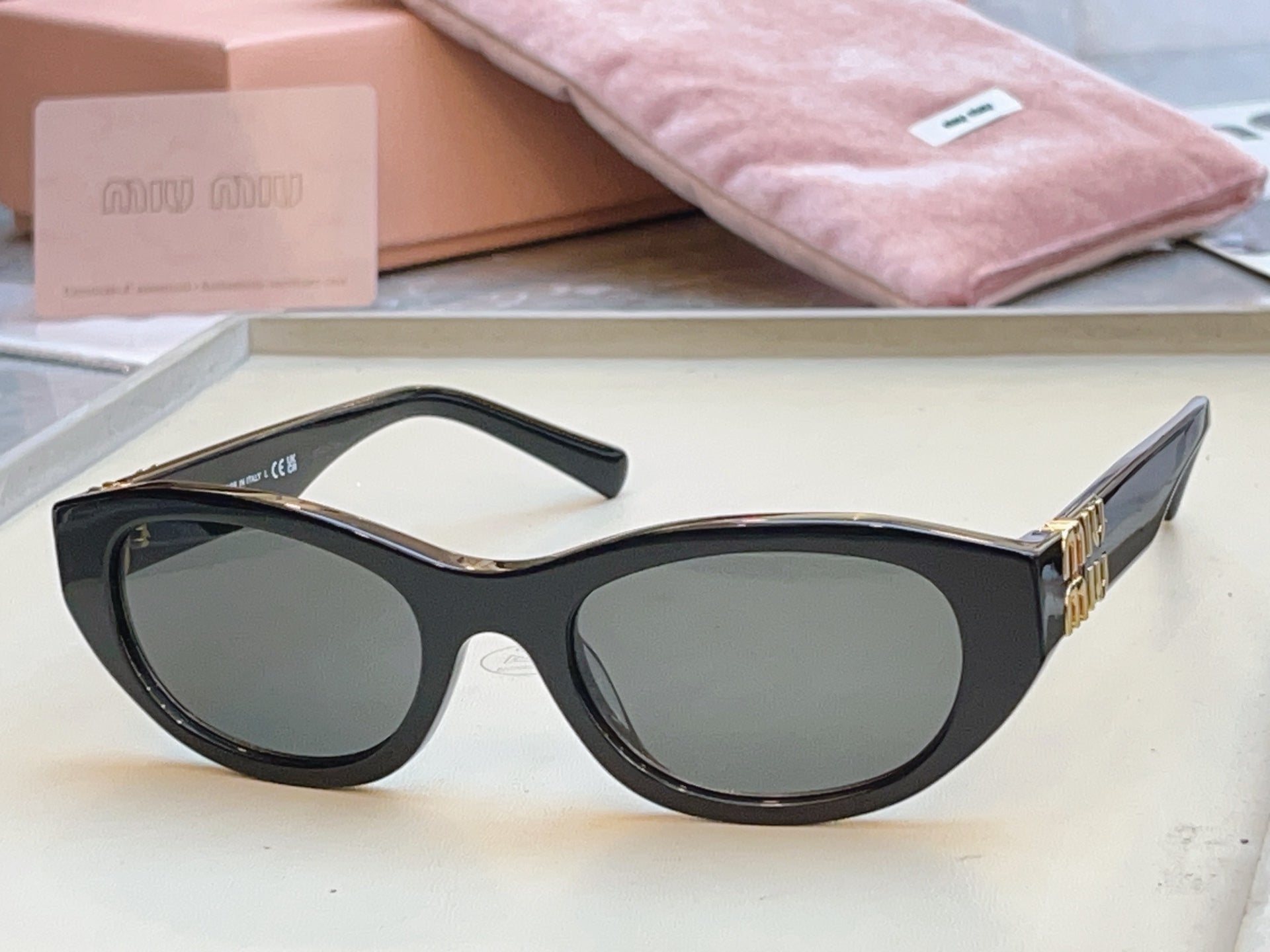 Miu Miu A03-F Fashion Black Lens Sunglasses for Men & Women - detail image 2