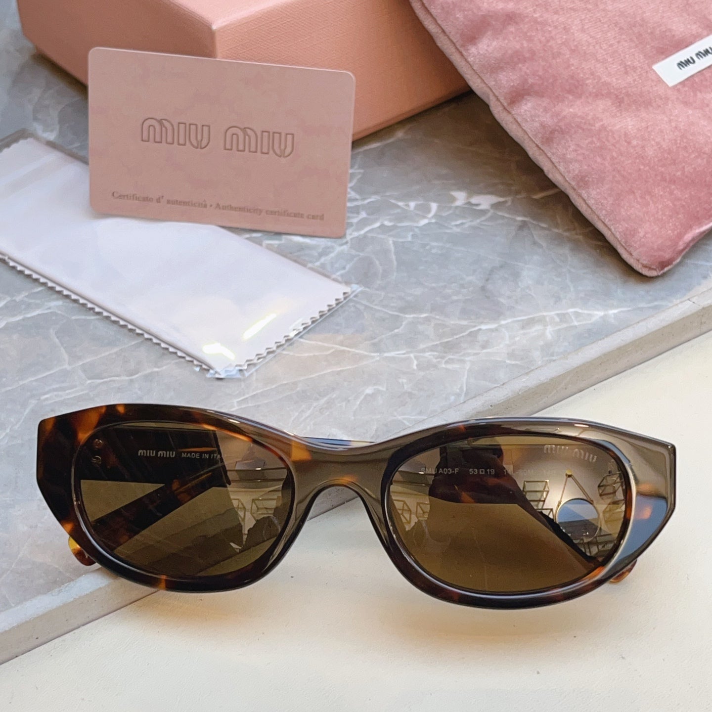 Miu Miu A03-F Fashion Brown Lens Sunglasses for Men & Women