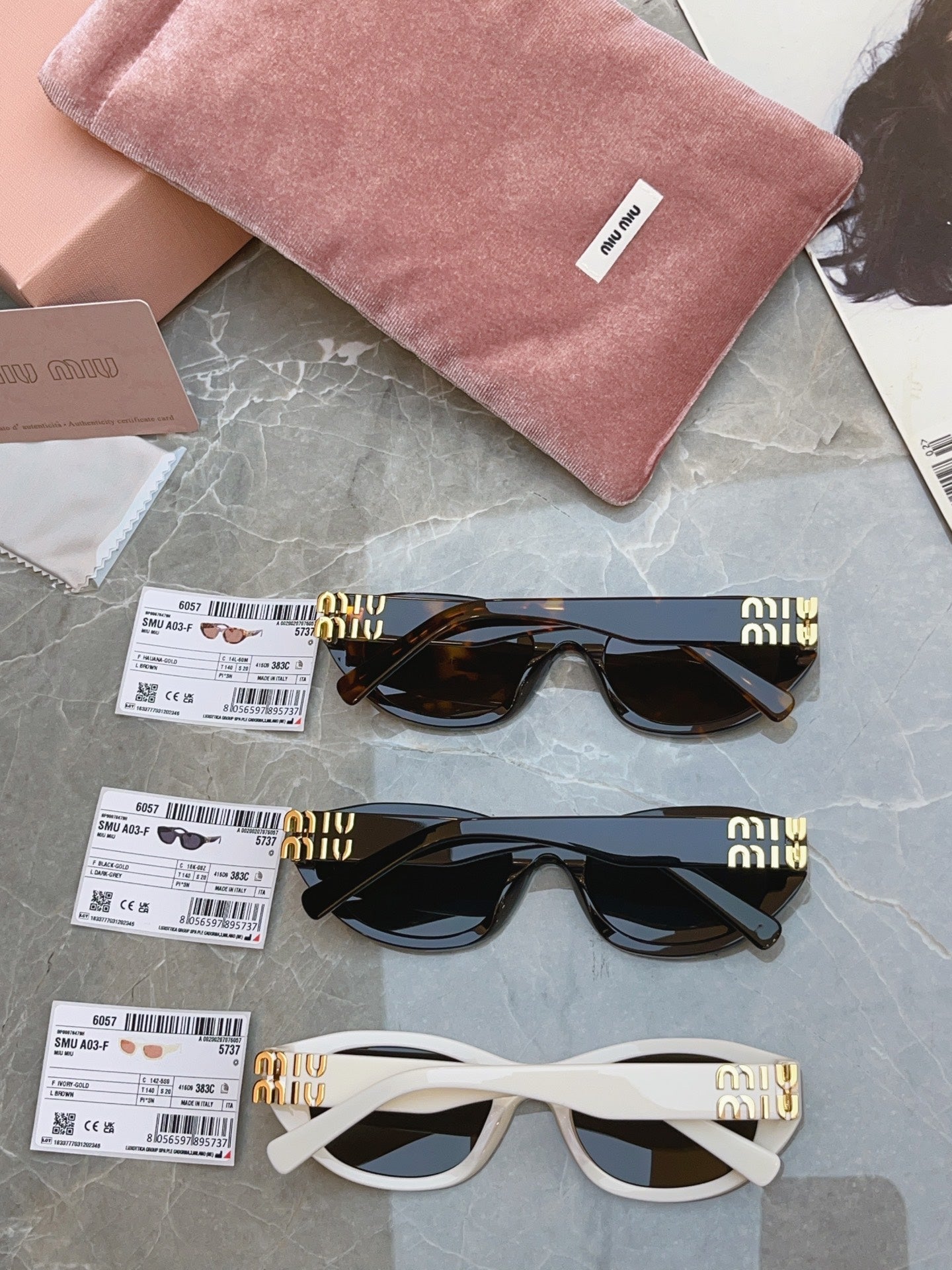 Miu Miu A03-F Fashion Brown Lens Sunglasses for Men & Women - detail image 8