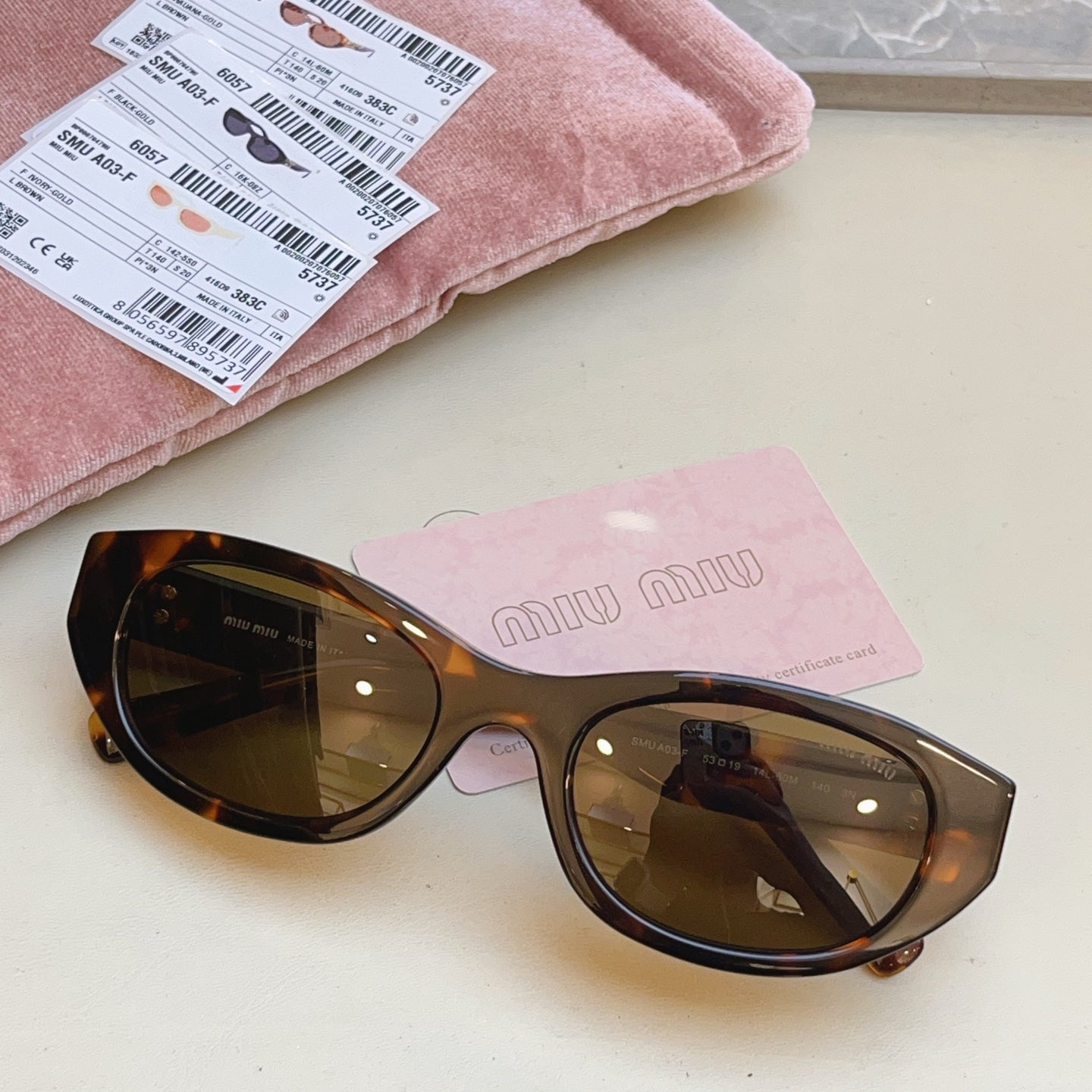 Miu Miu A03-F Fashion Brown Lens Sunglasses for Men & Women - detail image 3