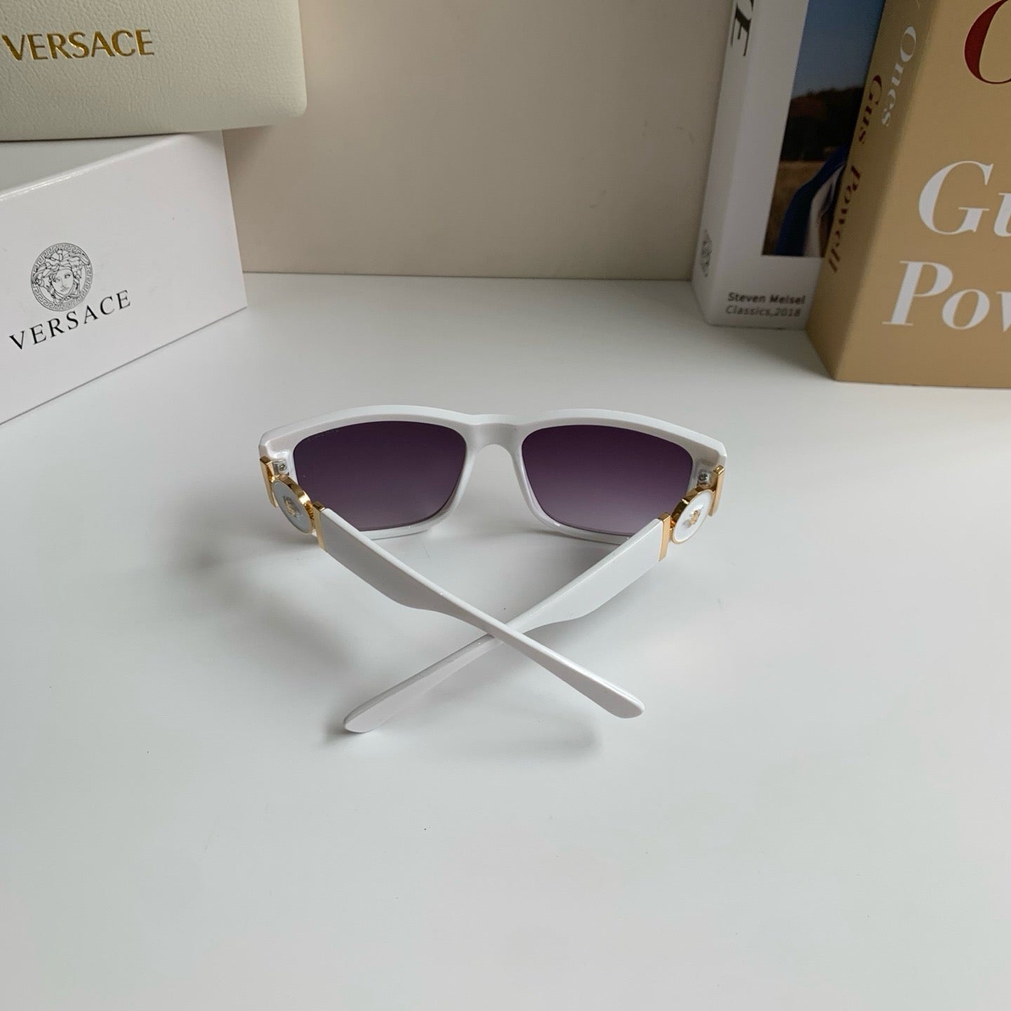 Versace Polarized Square Silver Lens Sunglasses for Men & Women - 466236 - detail image 7