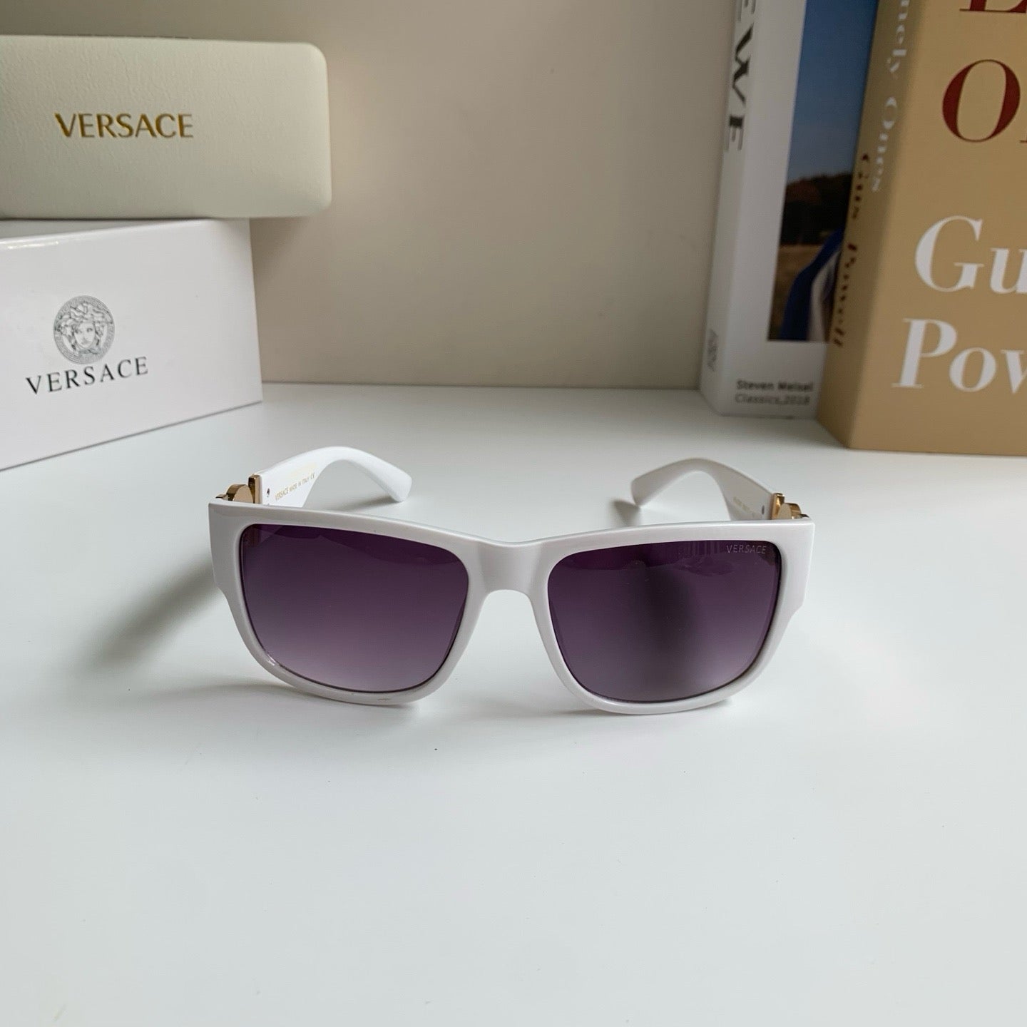 Versace Polarized Square Silver Lens Sunglasses for Men & Women - 466236 - detail image 3
