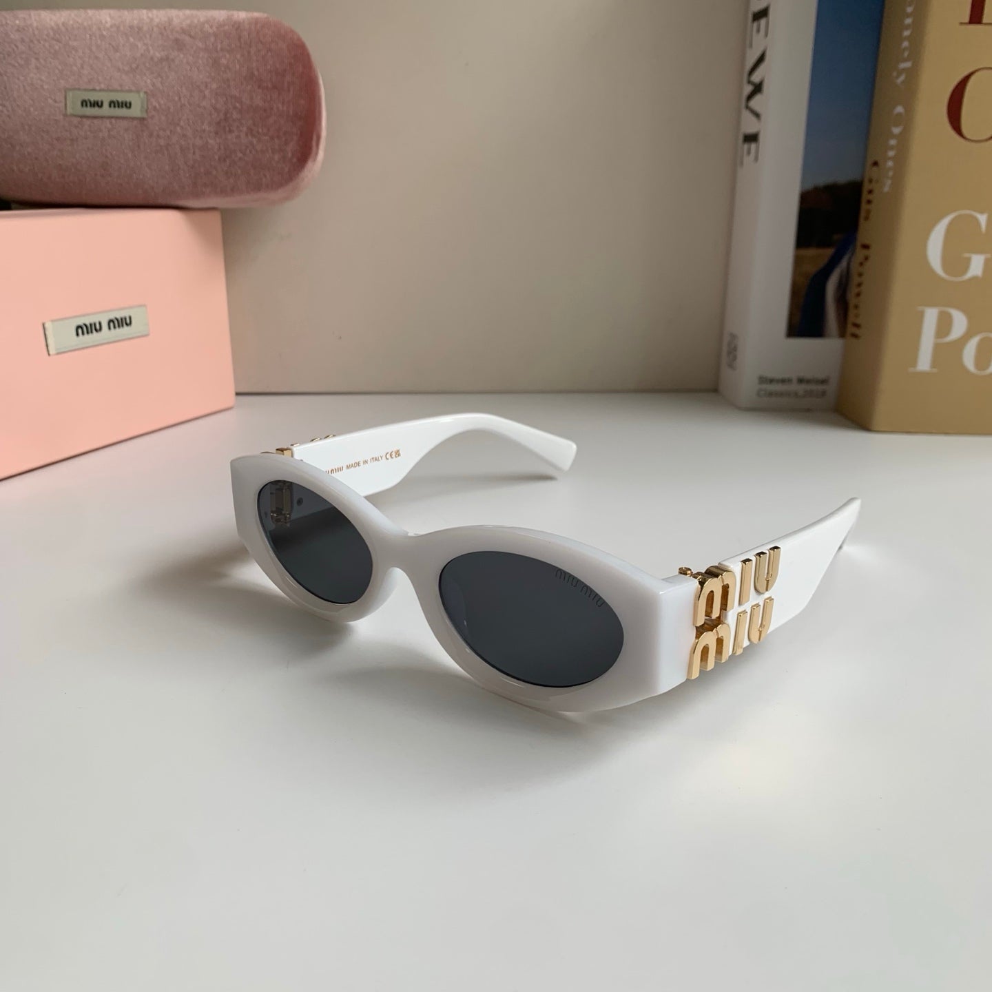 Miu Miu Fashion Silver Lens Sunglasses for Men & Women - 466087