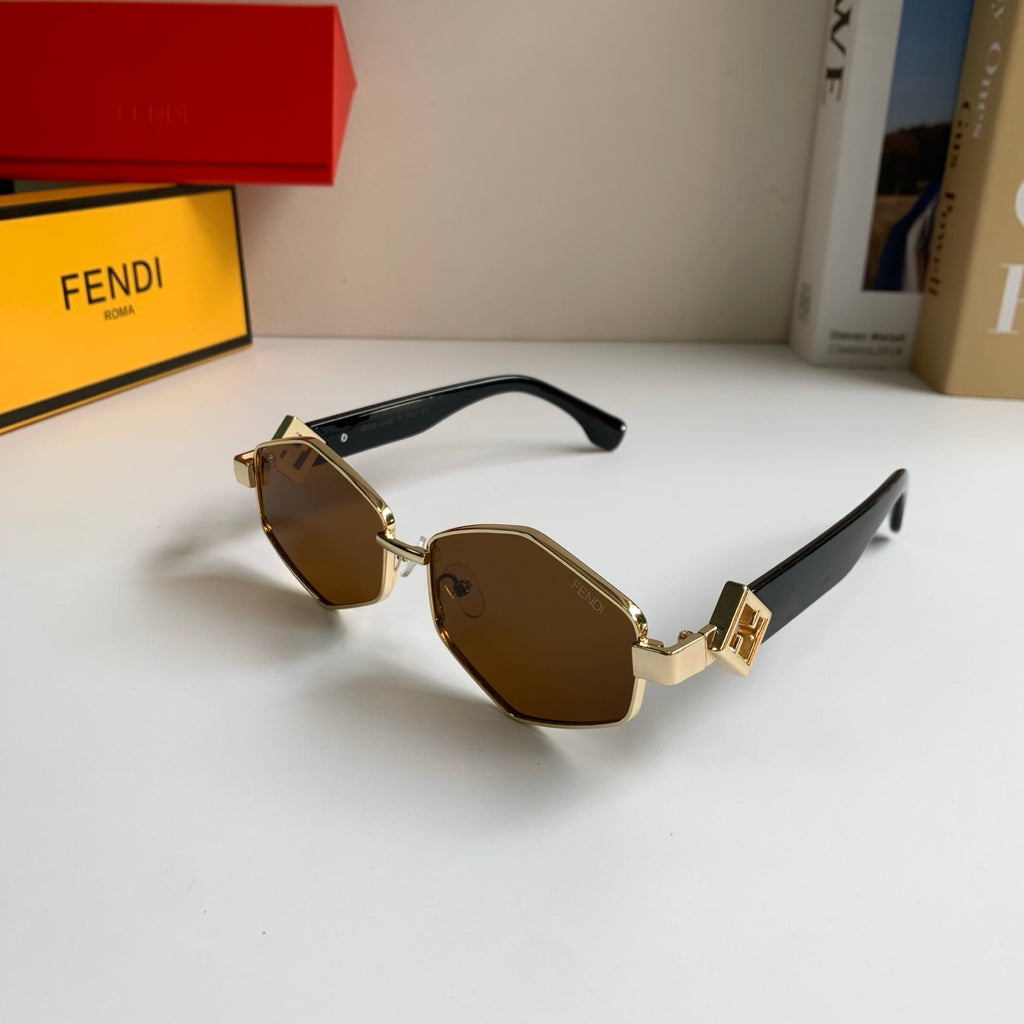 Fendi Metal Fashion Brown Lens Sunglasses for Men & Women - detail image 2