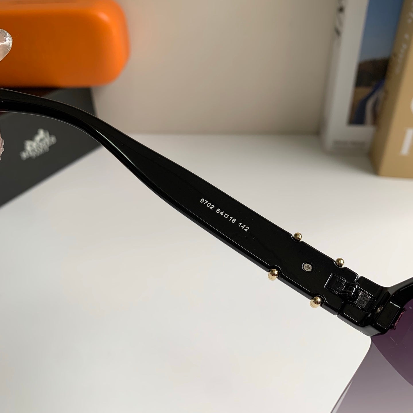 Hermès Square Black Lens Sunglasses for Men & Women - 488088 - detail image 7