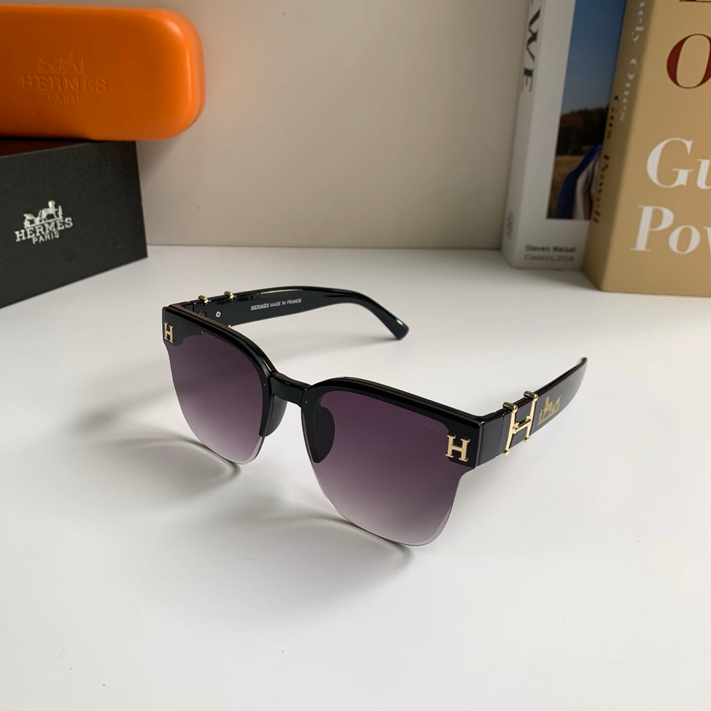 Hermès Square Black Lens Sunglasses for Men & Women - 488088 - detail image 2