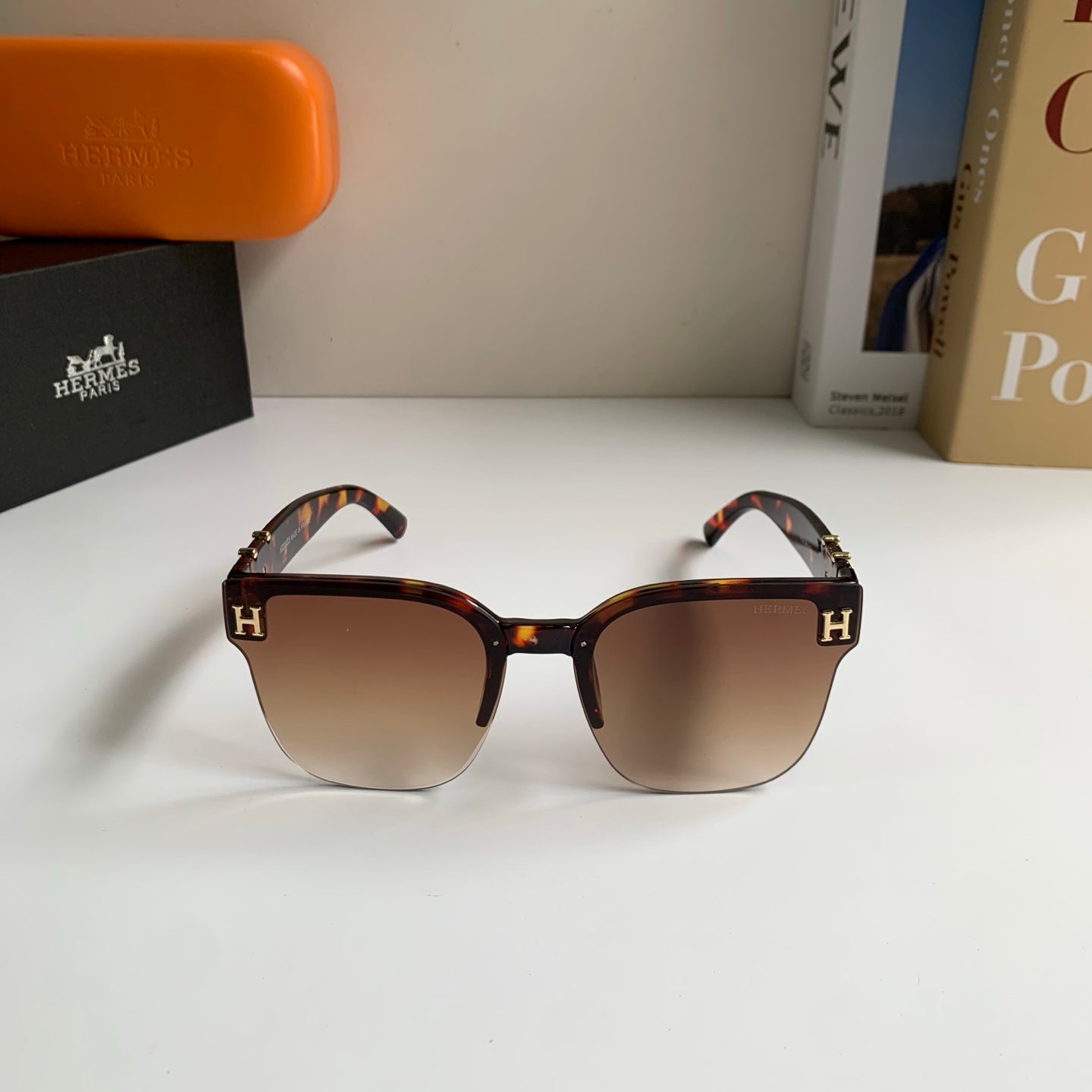 Hermès Square Brown Lens Sunglasses for Men & Women - detail image 5