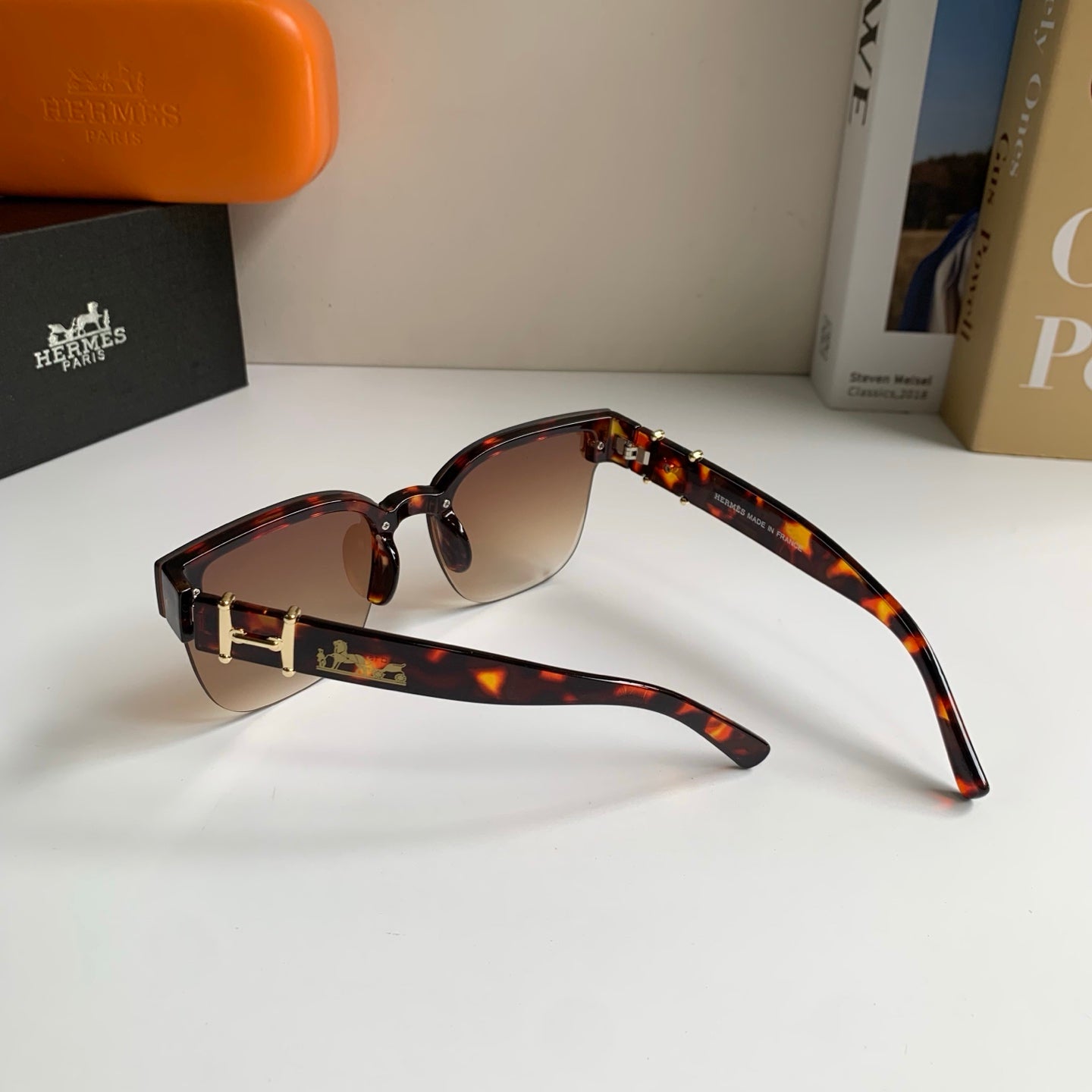 Hermès Square Brown Lens Sunglasses for Men & Women - detail image 8