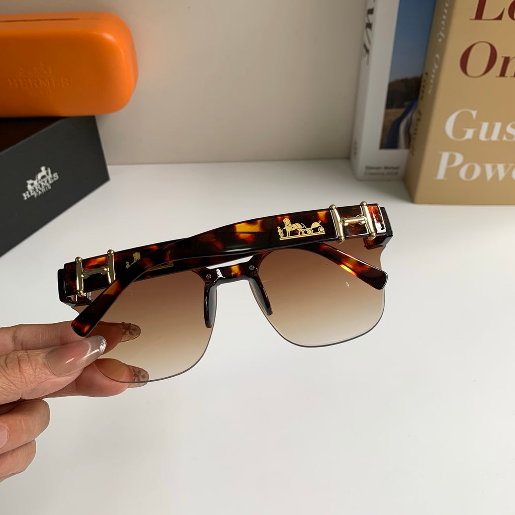 Hermès Square Brown Lens Sunglasses for Men & Women - detail image 7