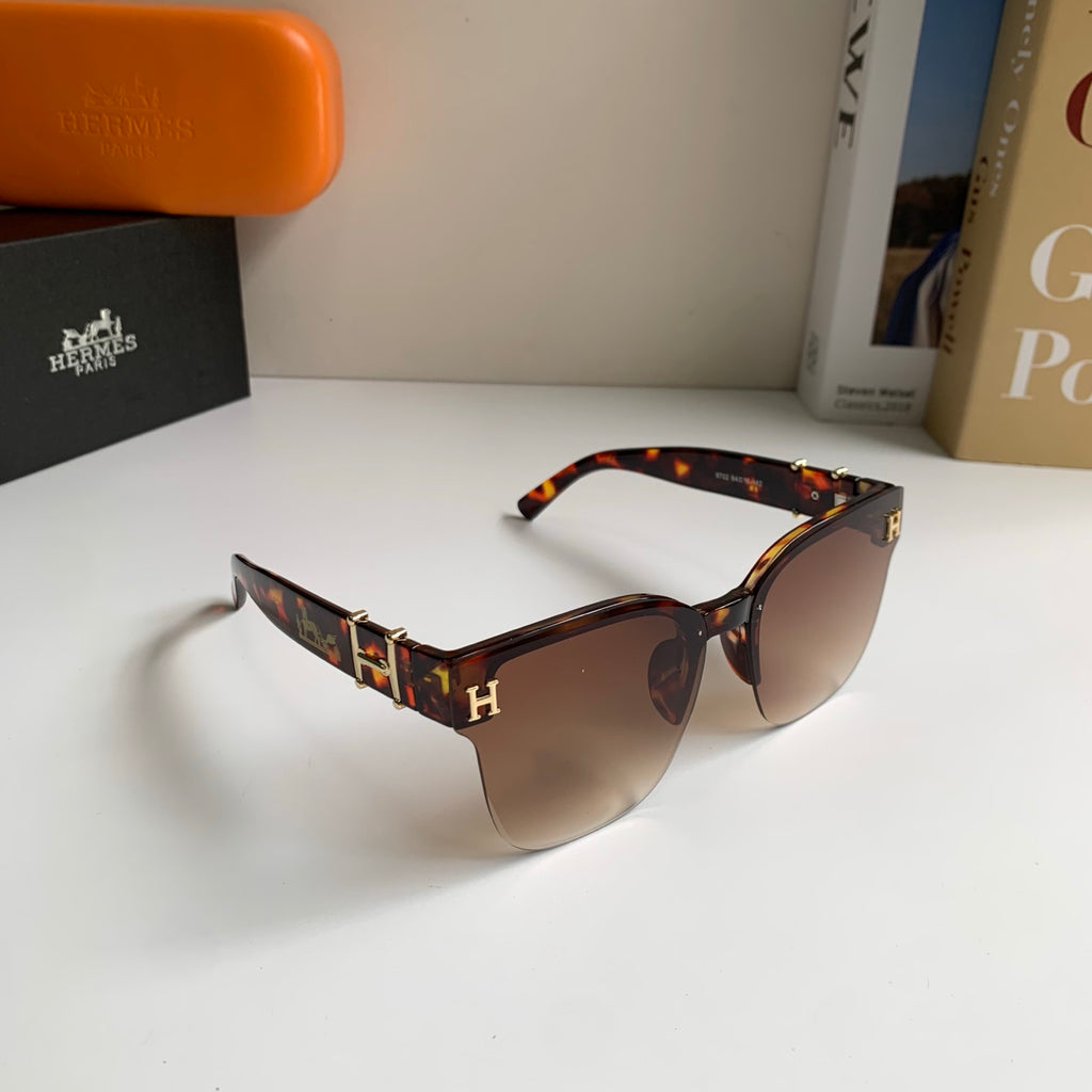 Hermès Square Brown Lens Sunglasses for Men & Women