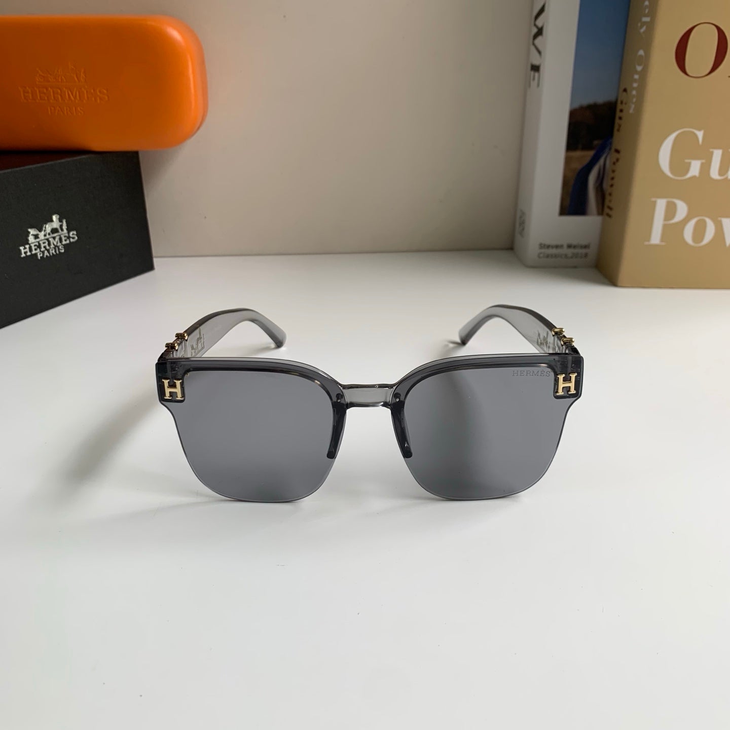Hermès Square Silver Lens Sunglasses for Men & Women - 488090 - detail image 5
