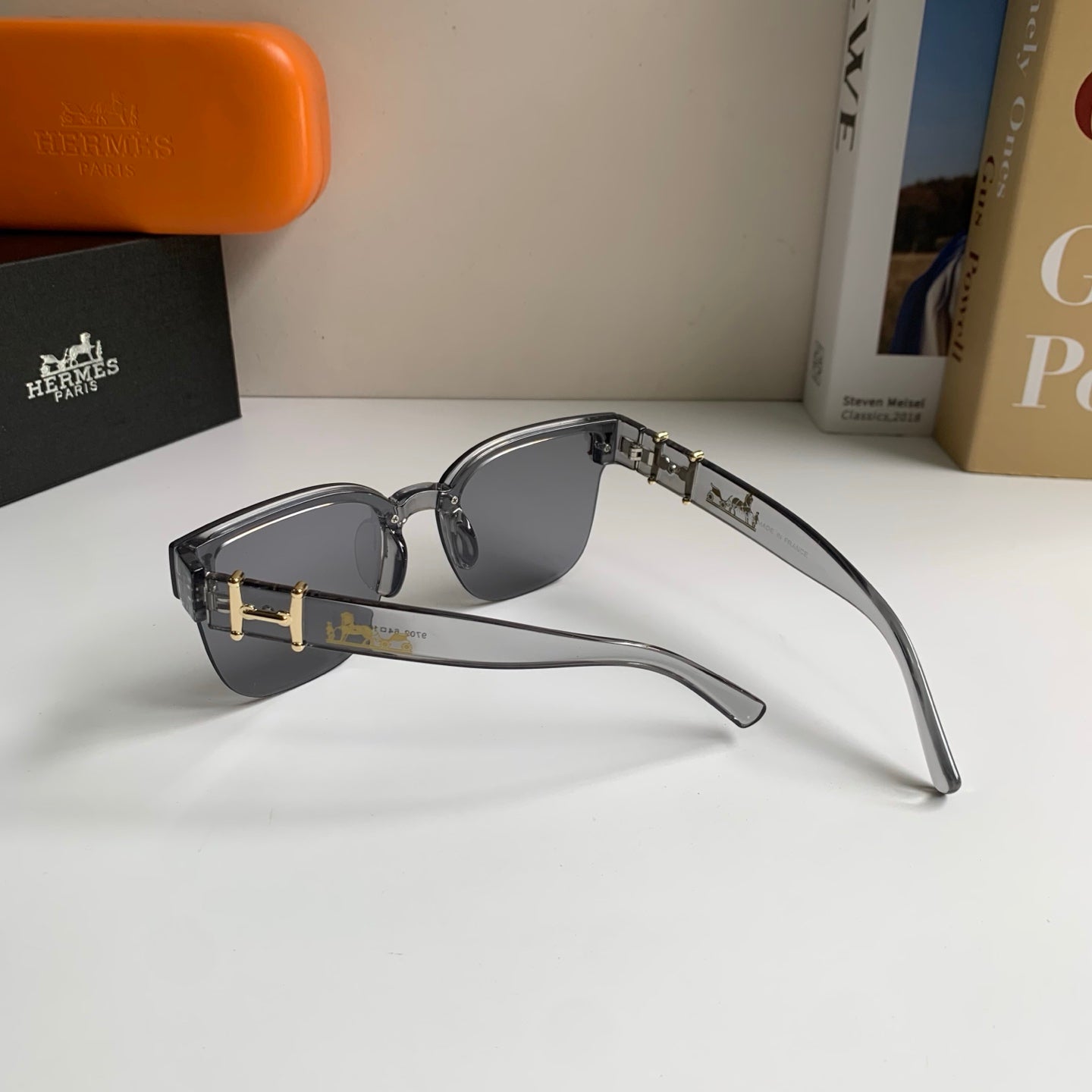 Hermès Square Silver Lens Sunglasses for Men & Women - 488090 - detail image 7