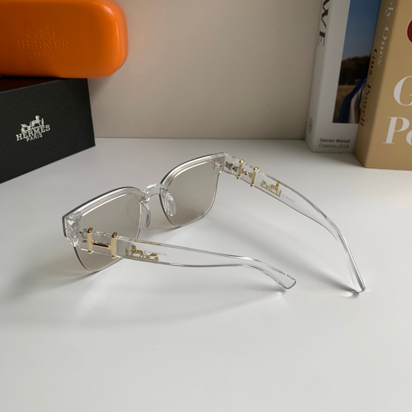 Hermès Square Silver Lens Sunglasses for Men & Women - detail image 6