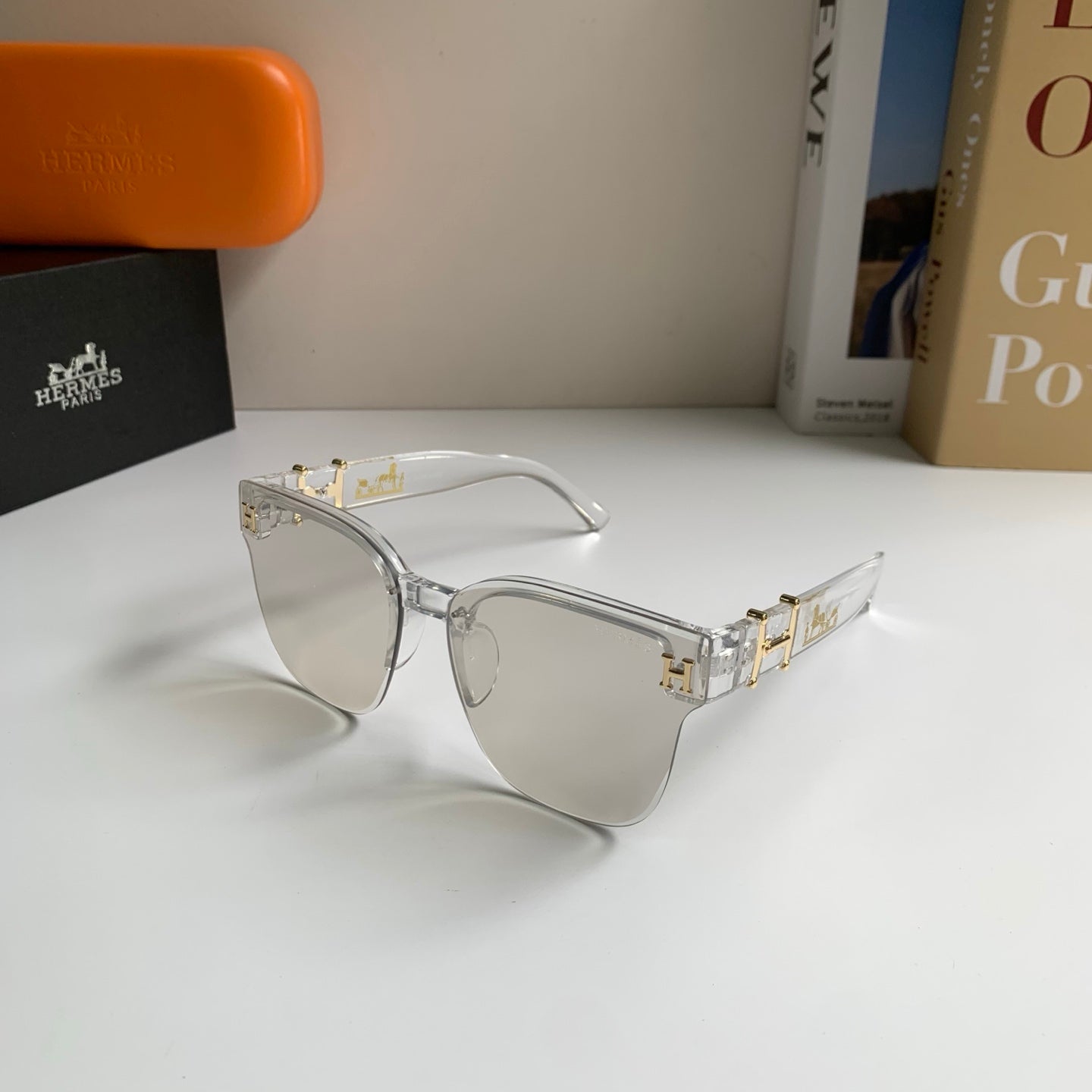 Hermès Square Silver Lens Sunglasses for Men & Women - detail image 2