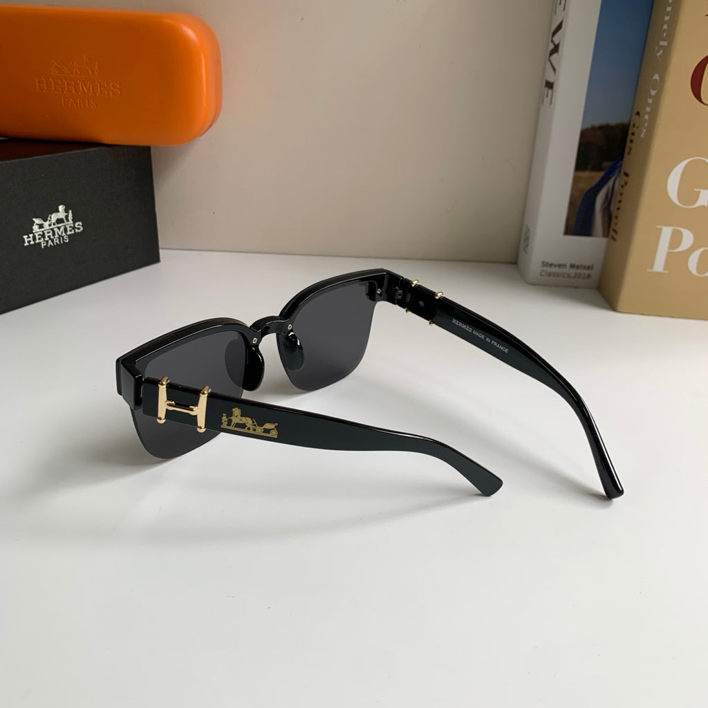 Hermès Square Black Lens Sunglasses for Men & Women - detail image 6