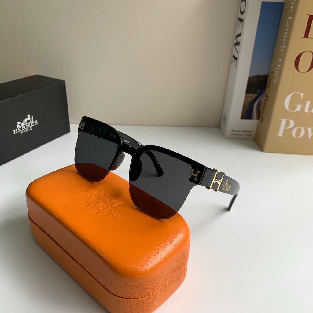 Hermès Square Black Lens Sunglasses for Men & Women - detail image 4