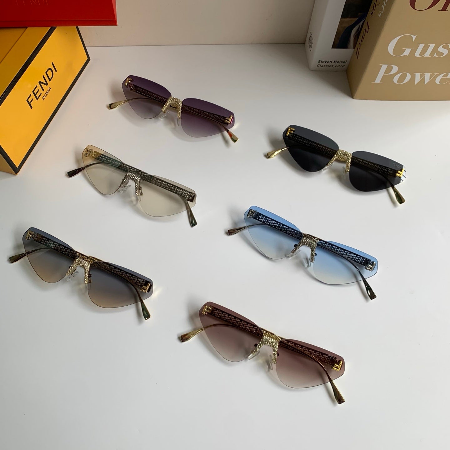 Fendi Metal Fashion Silver Lens Sunglasses for Men & Women - detail image 9