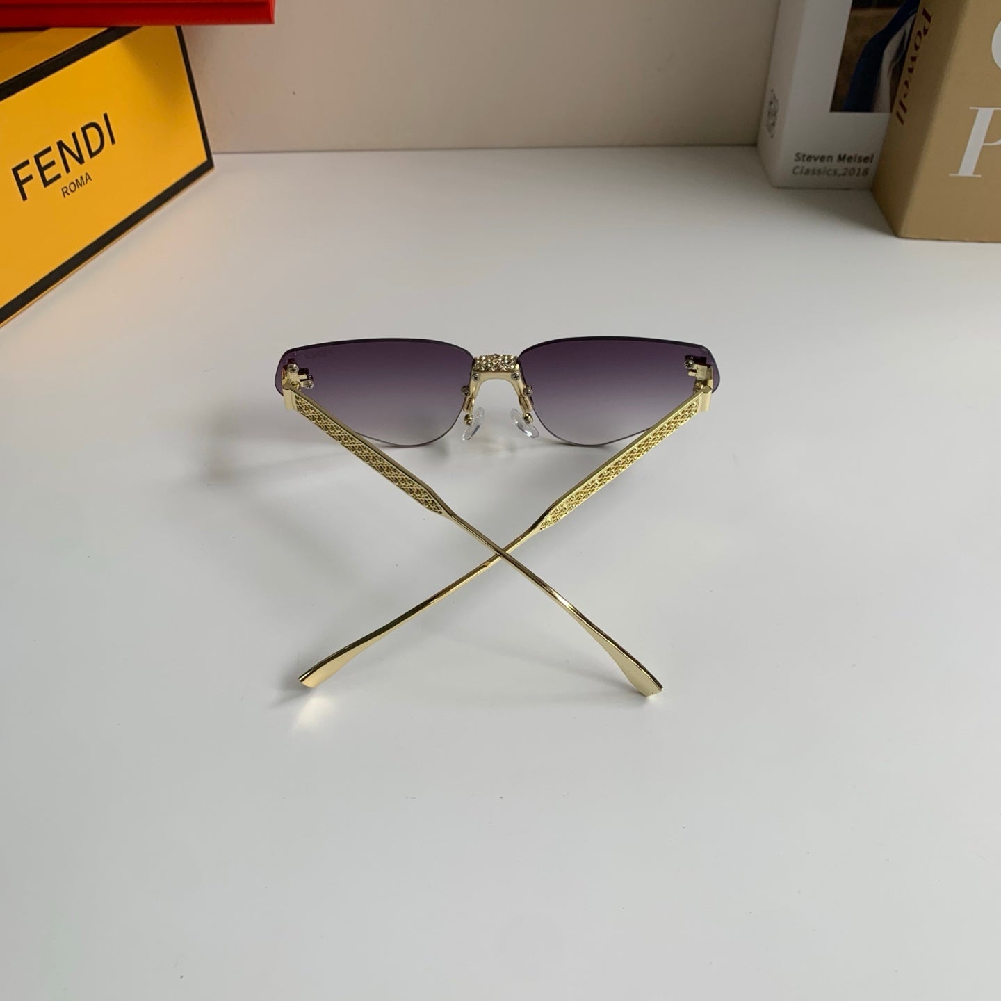 Fendi Metal Fashion Silver Lens Sunglasses for Men & Women - 487764 - detail image 6