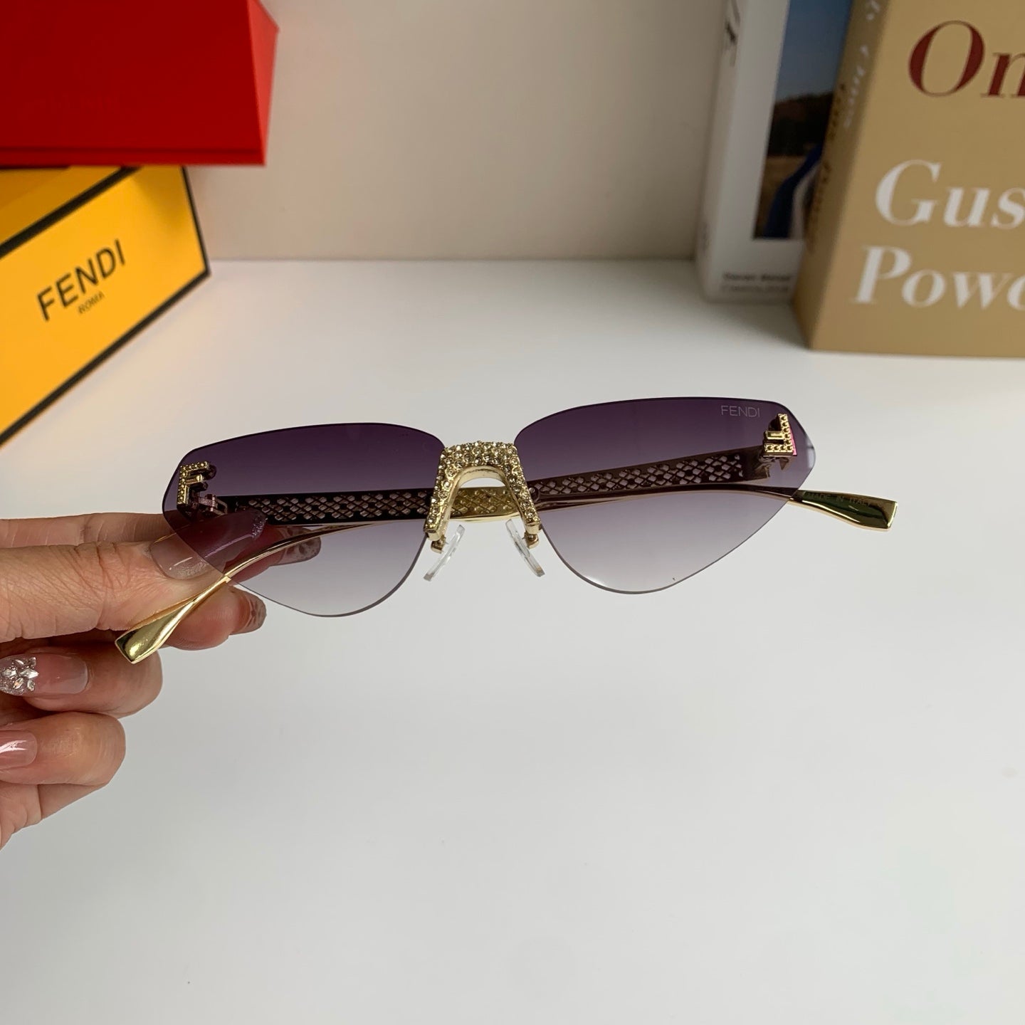 Fendi Metal Fashion Silver Lens Sunglasses for Men & Women - 487764 - detail image 3