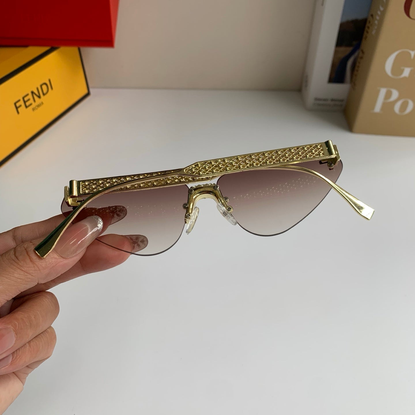 Fendi Metal Fashion Silver Lens Sunglasses for Men & Women - 487766 - detail image 6