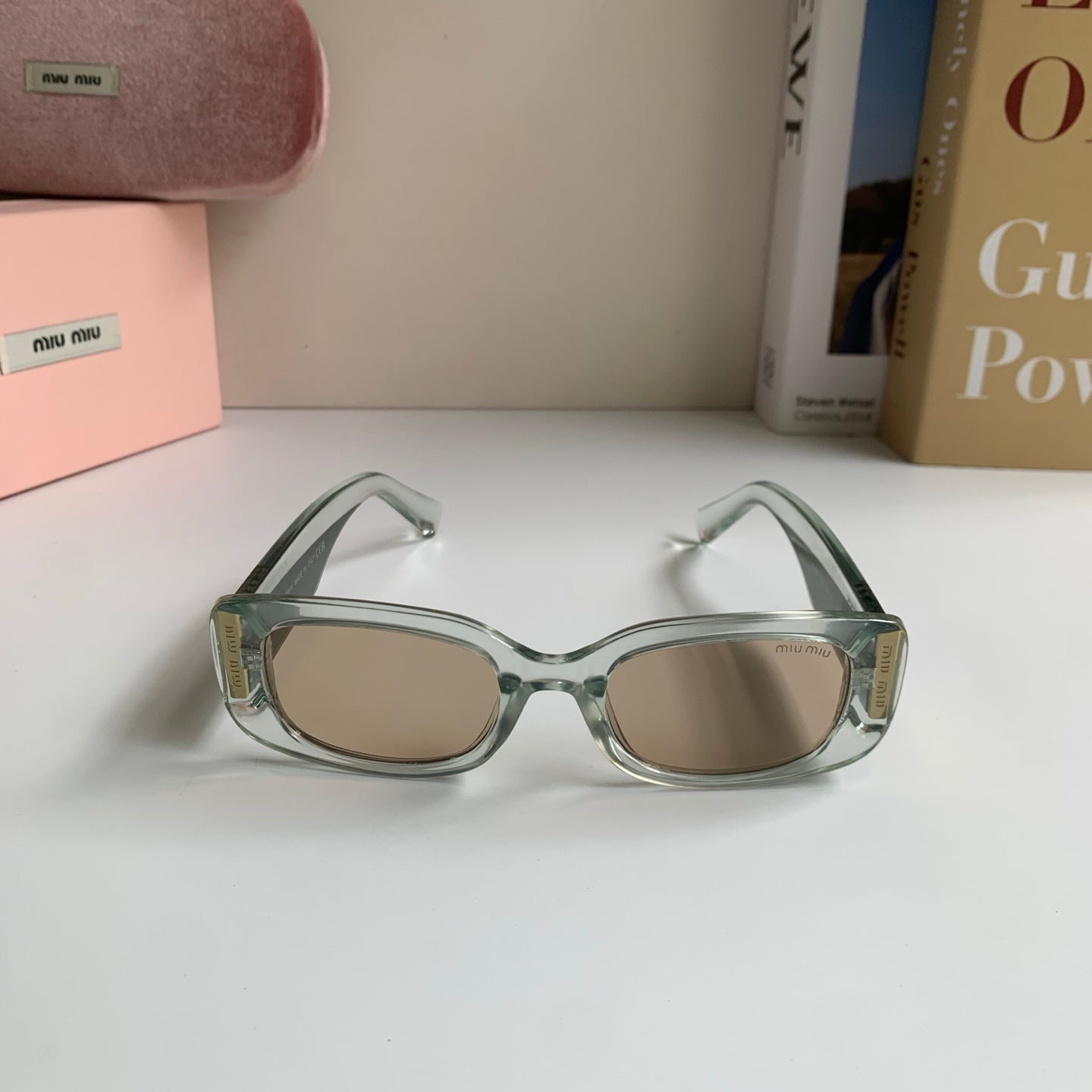 Miu Miu Square Silver Lens Sunglasses for Men & Women - 487734 - detail image 3