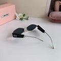 Miu Miu Metal Fashion Silver Lens Sunglasses for Men & Women - 487566