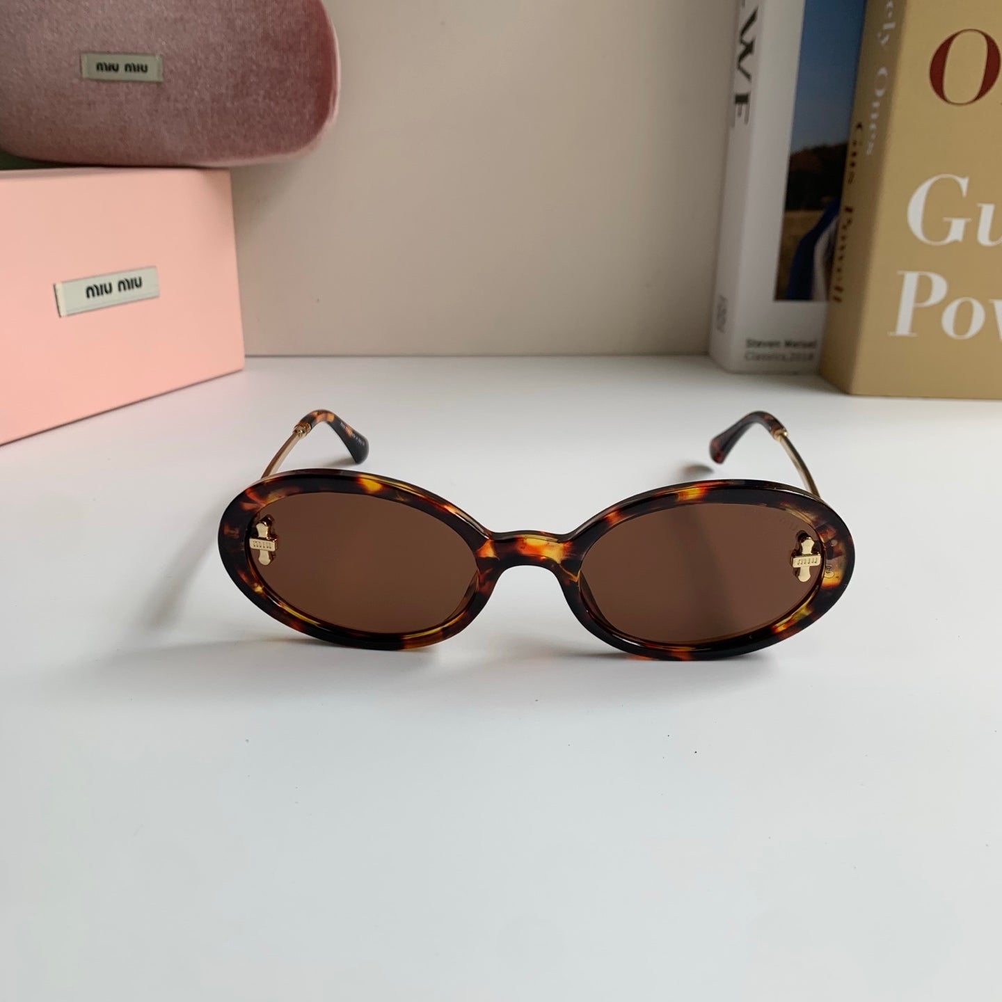 Miu Miu Square Brown Lens Sunglasses for Men & Women - 487620 - detail image 3