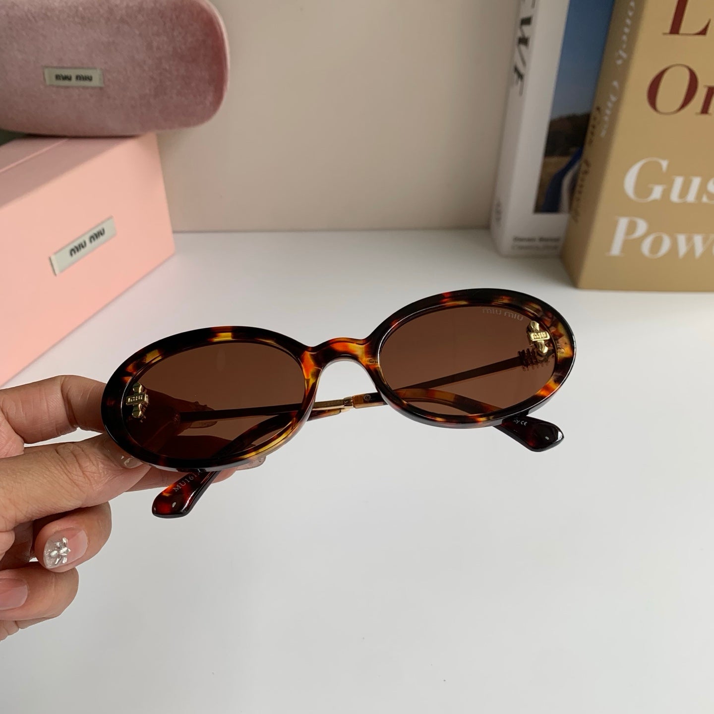 Miu Miu Square Brown Lens Sunglasses for Men & Women - 487620 - detail image 5