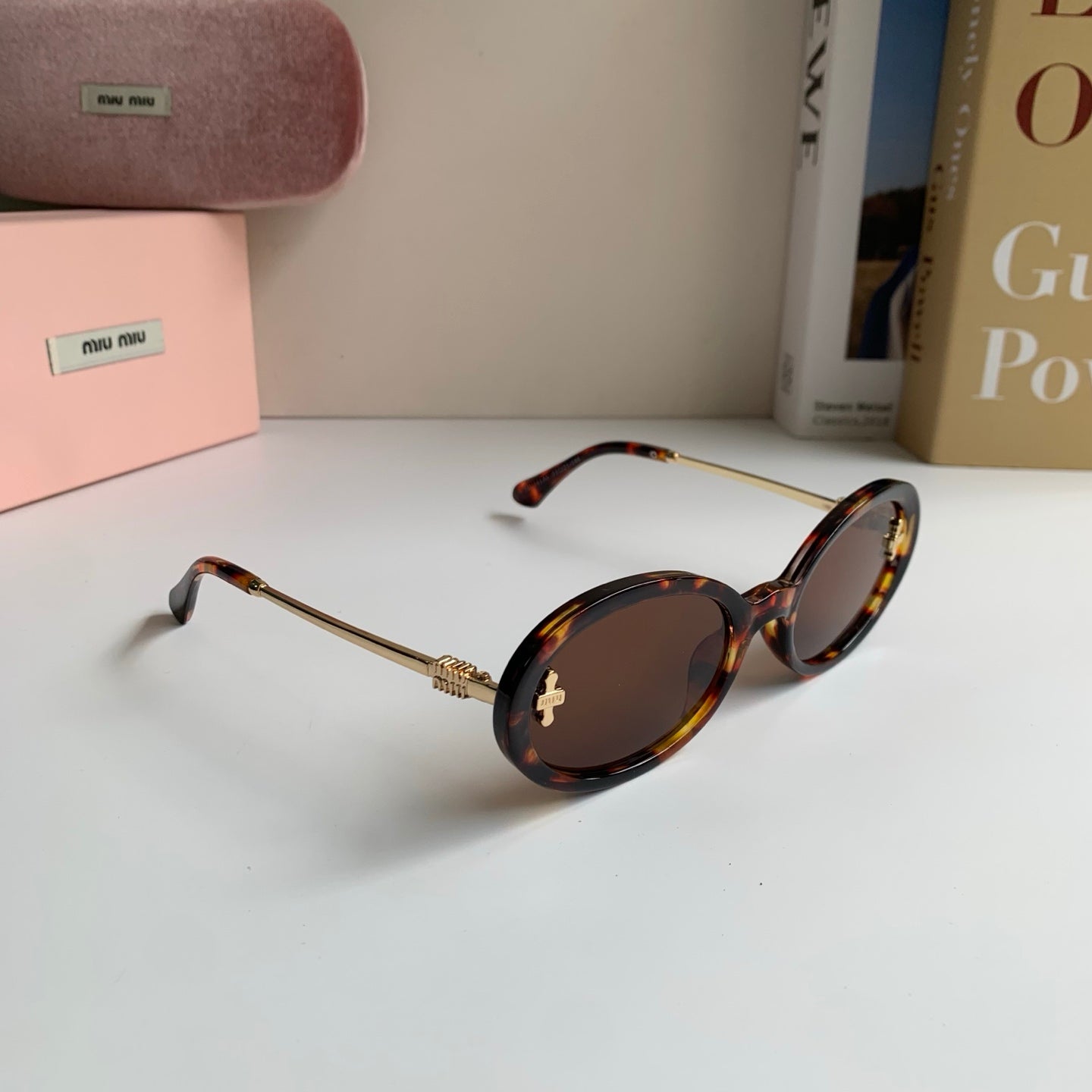 Miu Miu Square Brown Lens Sunglasses for Men & Women - 487620