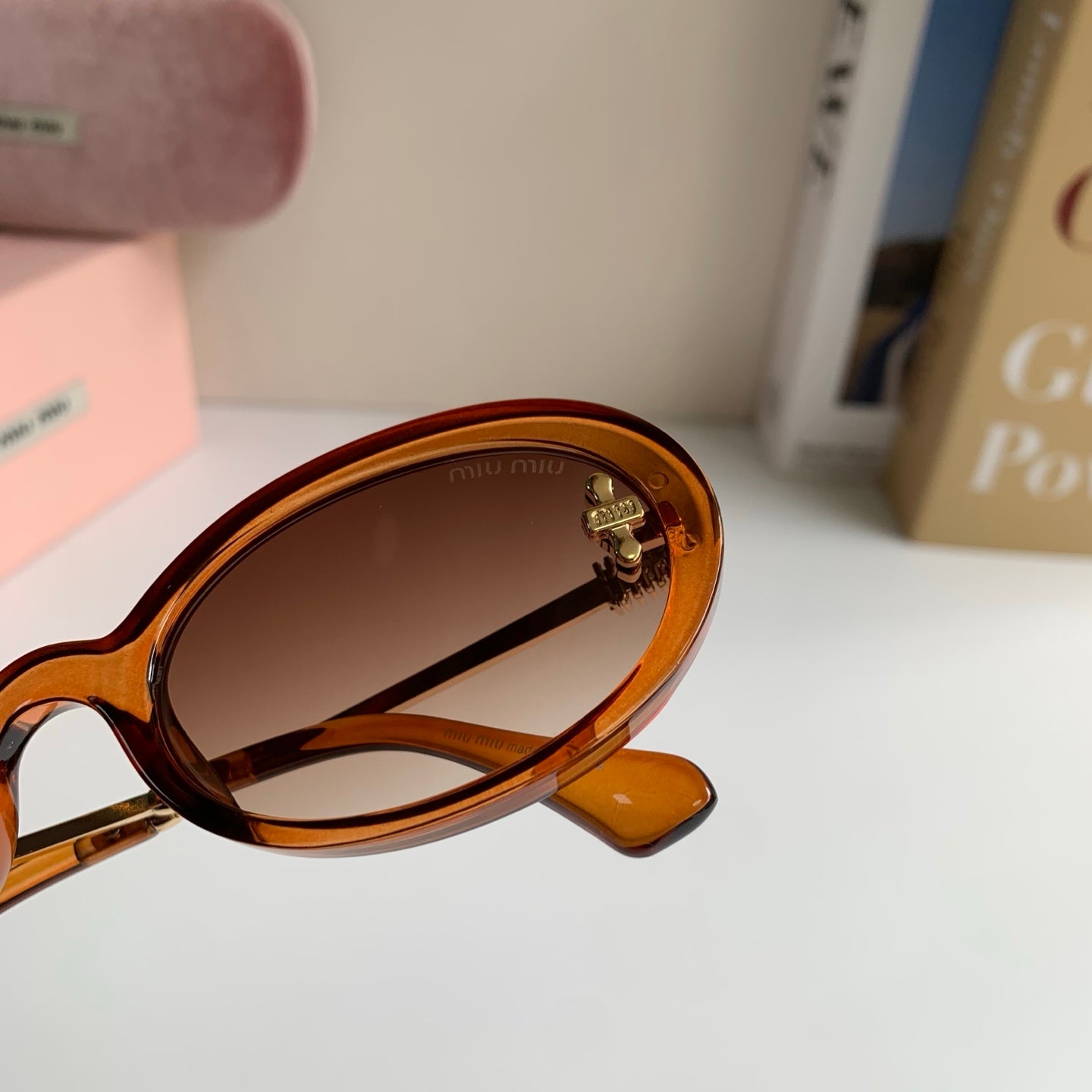 Miu Miu Square Brown Lens Sunglasses for Men & Women - 487622 - detail image 6