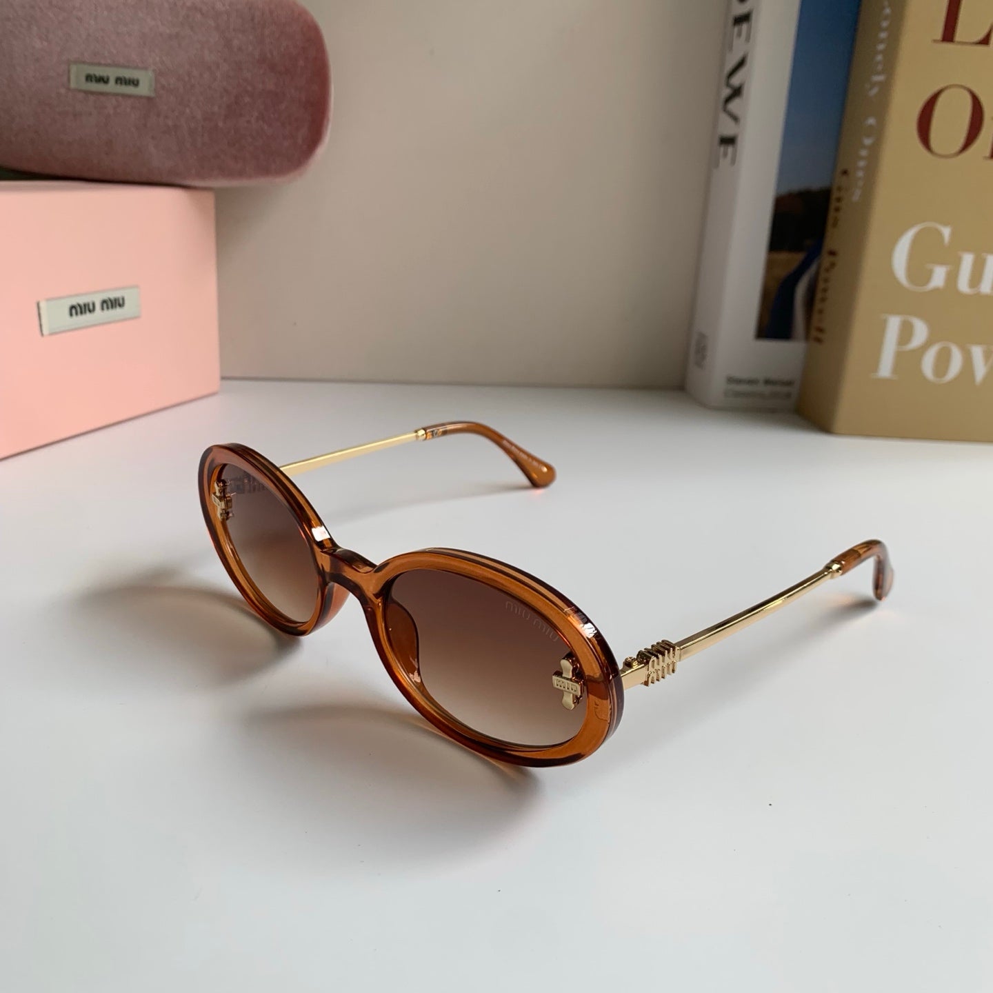 Miu Miu Square Brown Lens Sunglasses for Men & Women - 487622 - detail image 2